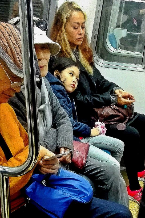 sofie tired in train